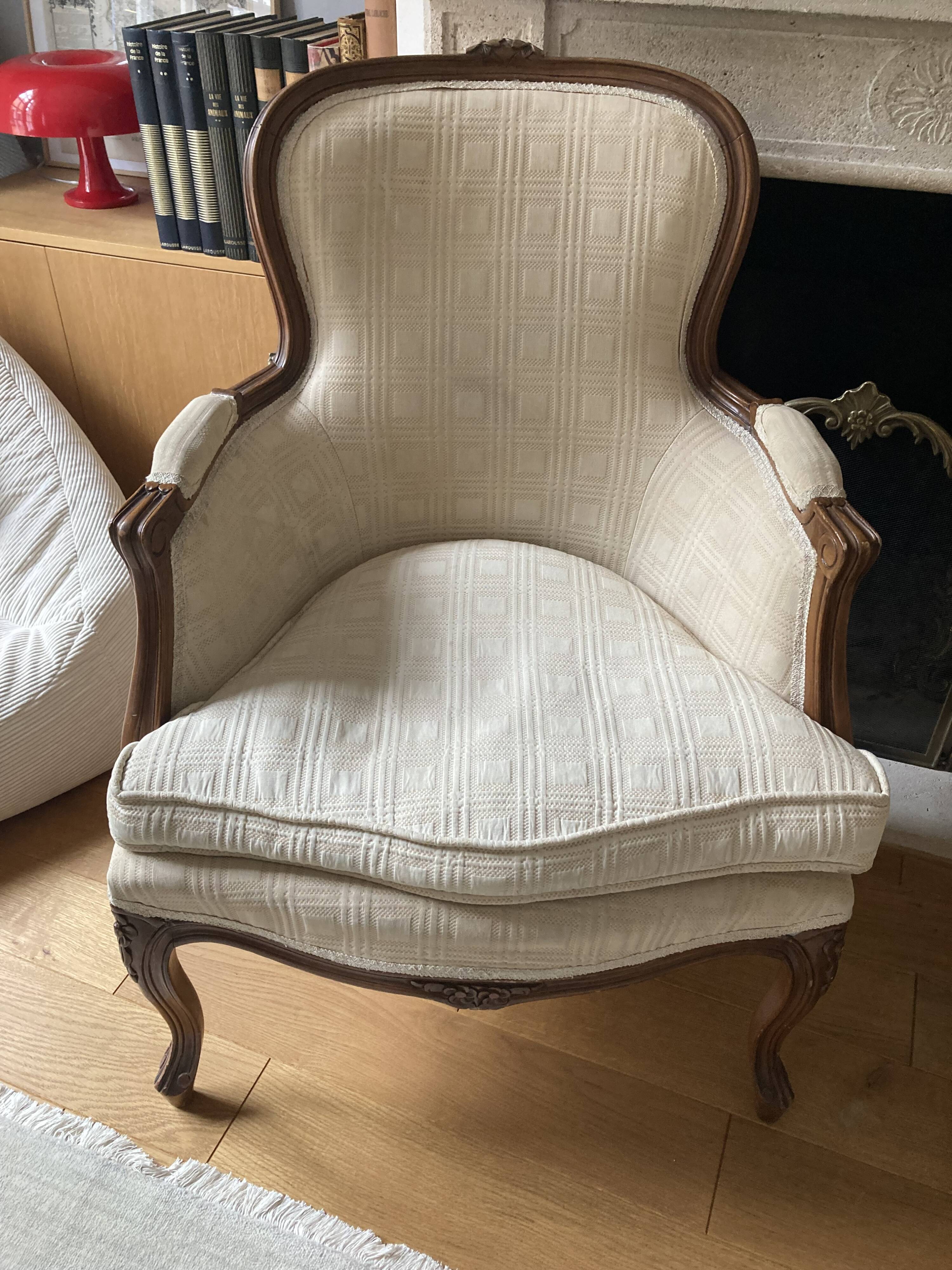 Louis XV style bergère armchairs