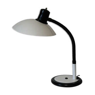 Lampe de bureau soucoupe blanche vintage