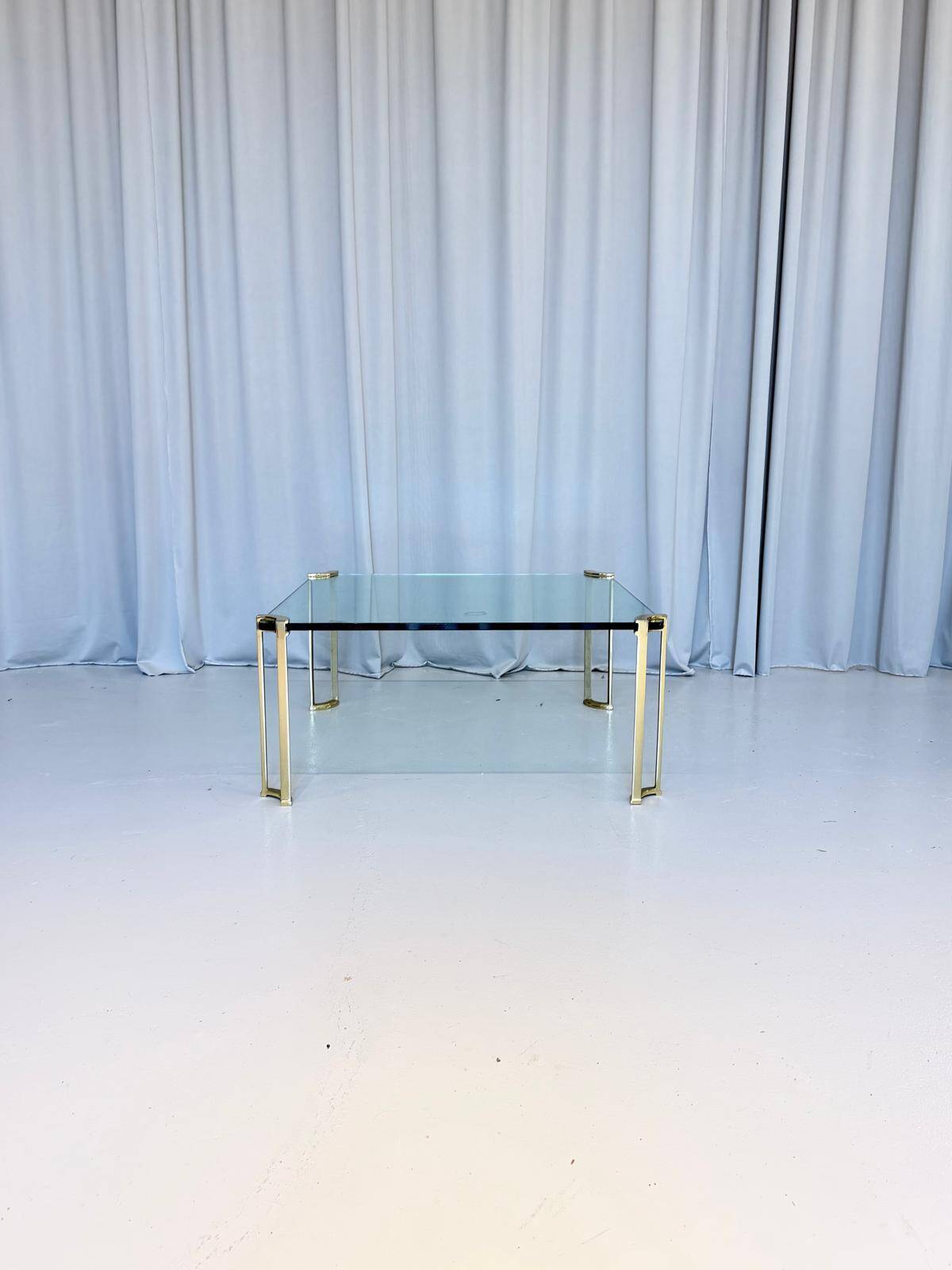 Vintage Bronze And Glass Big Coffee Table By Peter Ghyczy, Germany 1970’s