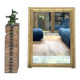 Fireplace mirror 127/101.5cm gilded with gold leaf, mercury glass, fireplace trumeau.