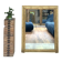 Fireplace mirror 127/101.5cm gilded with gold leaf, mercury glass, fireplace trumeau.