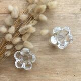 Pair of flower candle holders