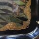 Asian lacquered wood top - late 19th / early 20th century
