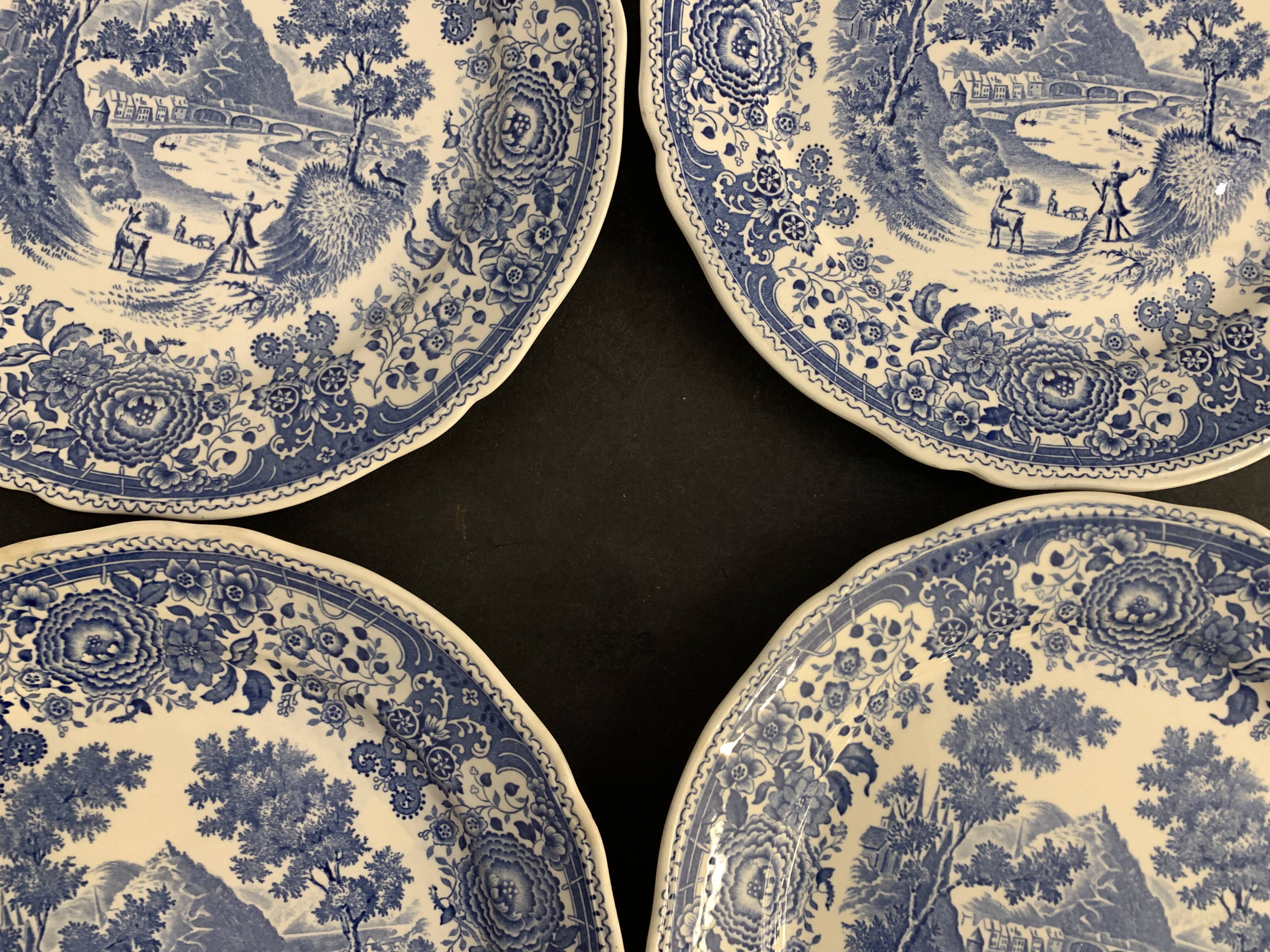 Set of 8 flat plates Villeroy and Boch Burgenland