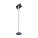 Lampadaire en métal noir du milieu du siècle des années 1960