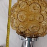 Lustre Space âge chrome verre fumé