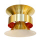 Pendant light in golden brushed aluminum by lyskaer belysning. denmark 1970s