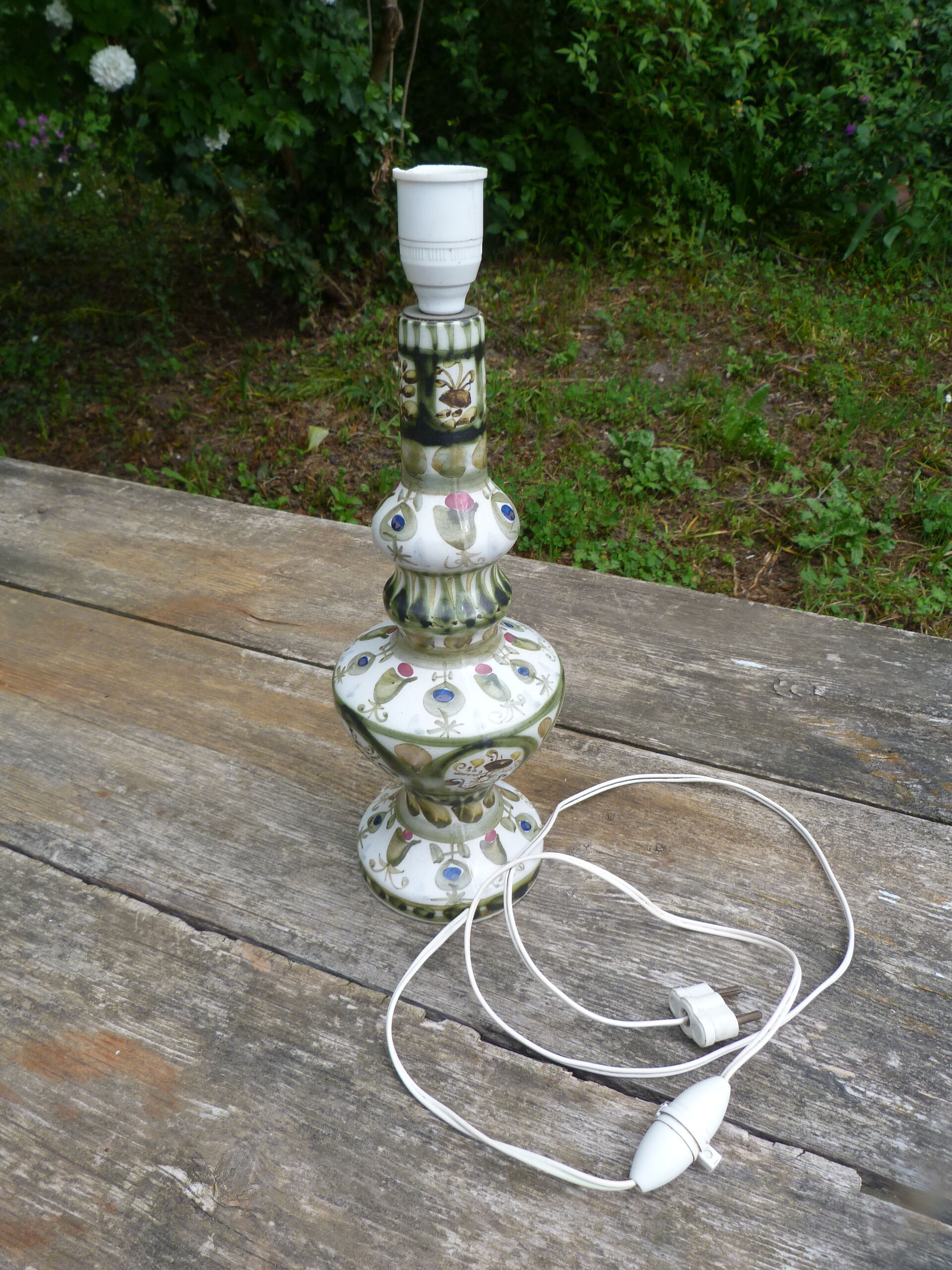 Ceramic lamp Quimper L'Helguen André manufacture Kéraluc