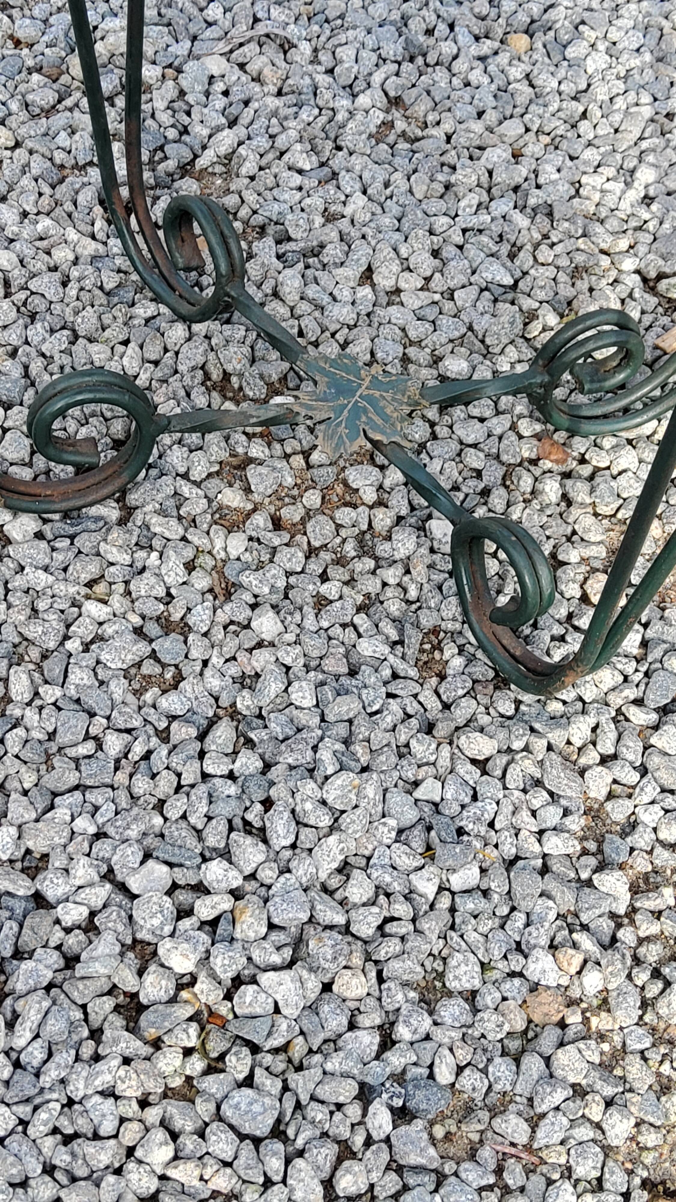 Coffee table end of sofa of the 50s mirror tray base wrought iron