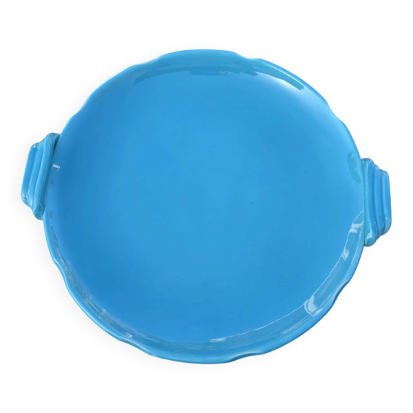 Grand Plat à Anses Turquoise – Céramony Vallauris vintage annees 60(35