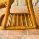 Vintage bamboo and rattan plant holder, circa 70's