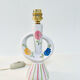 Small floral ceramic lamp – 1950s