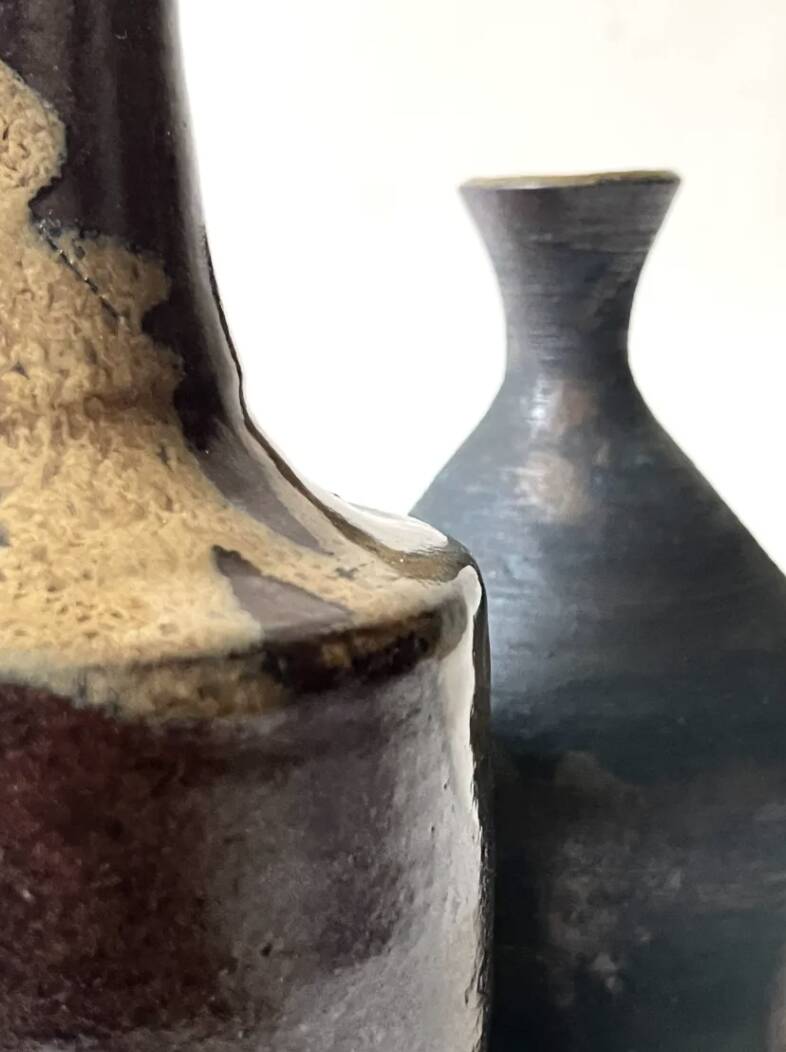Céramique - Vase soliflore en grès émaillé, France vers 1970