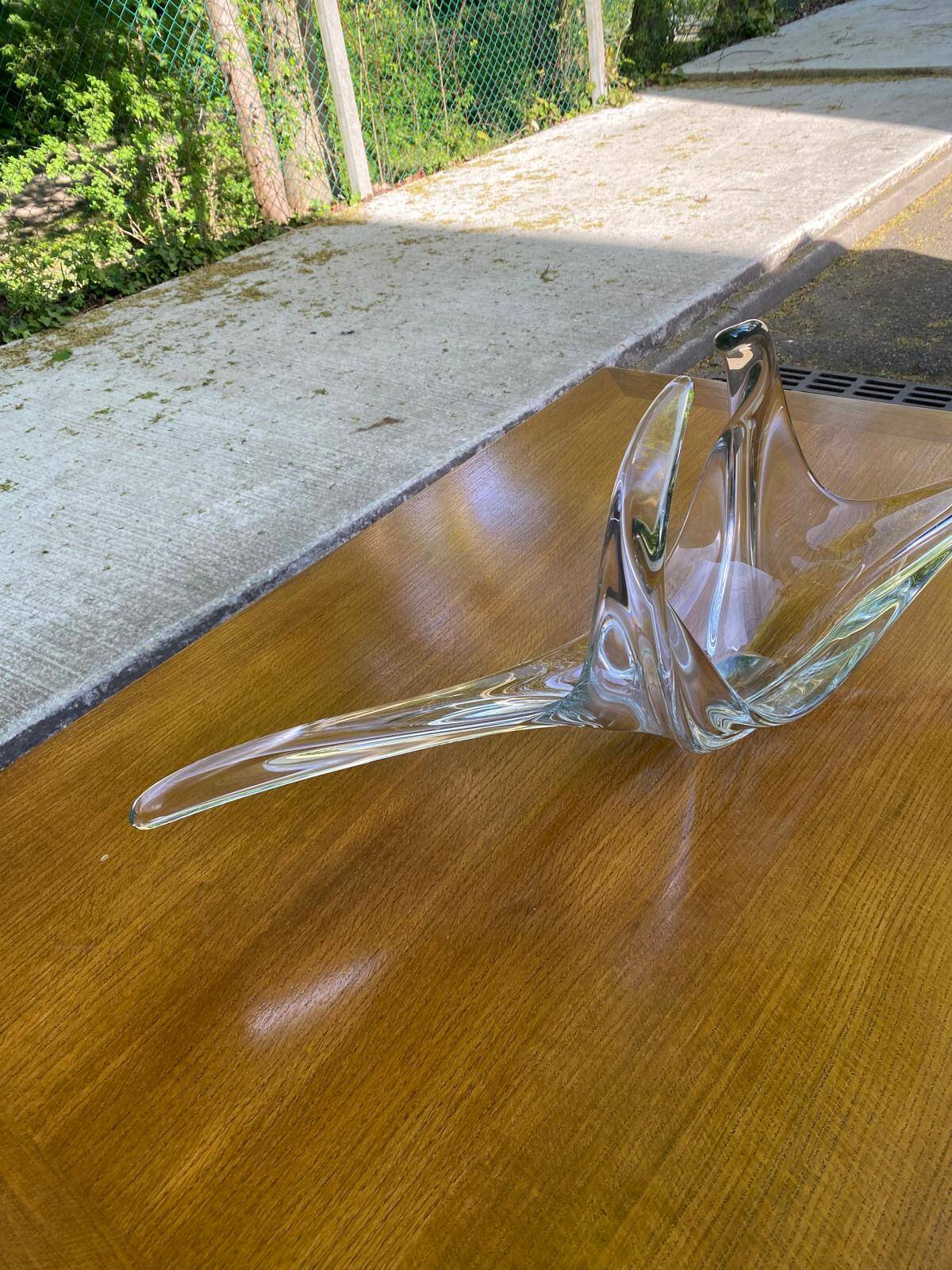 60s stretched crystal centrepiece fruit bowl