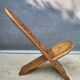 Chaise africaine bois sculpté escamotable