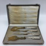 Box of filled silver salad cutlery