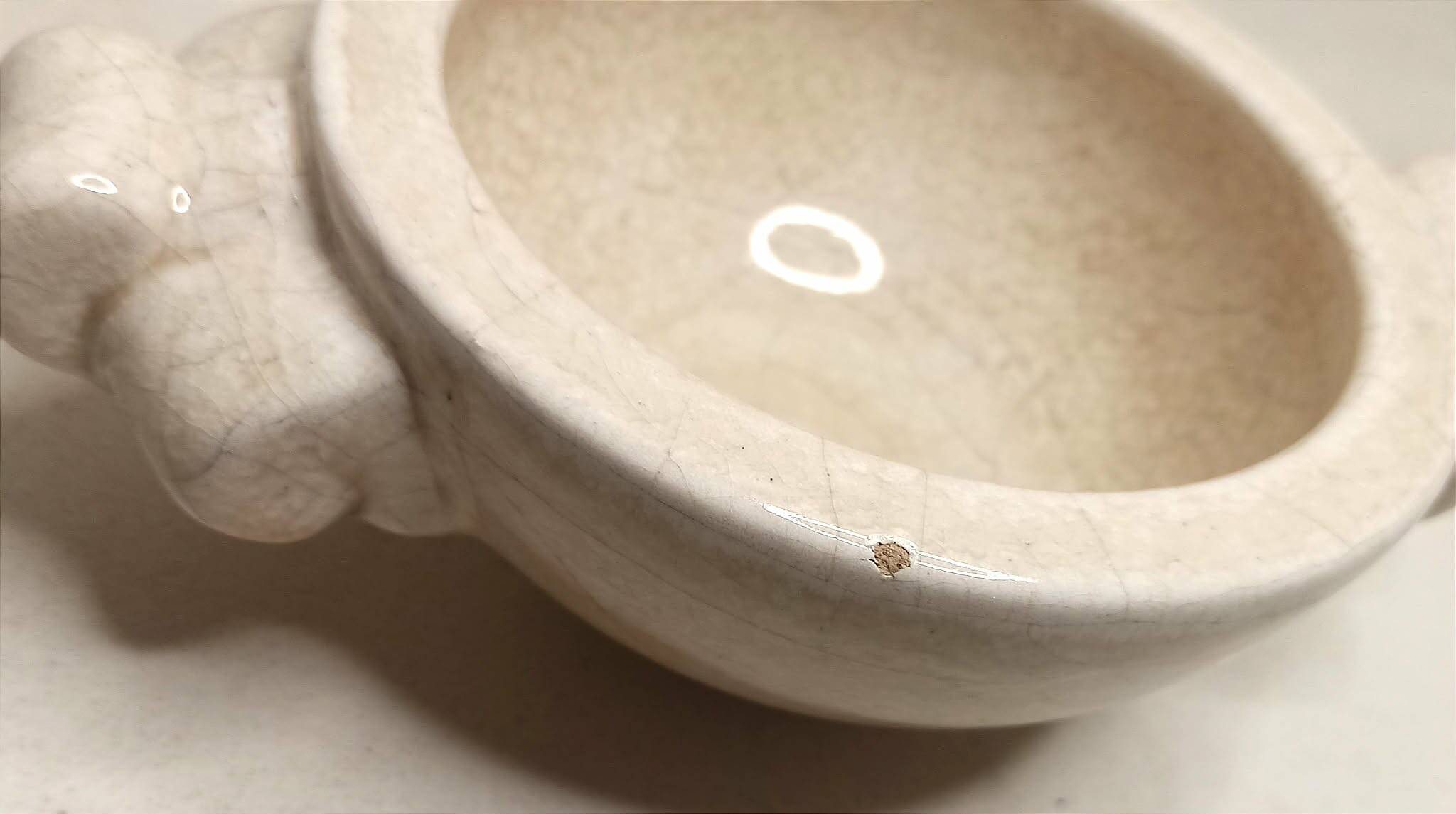 Art Deco bowl signed and numbered by Paul Bonifas, width 24 cm.
