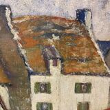 Old painting, Breton landscape XX century