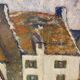 Tableau ancien , paysage breton xx siècle