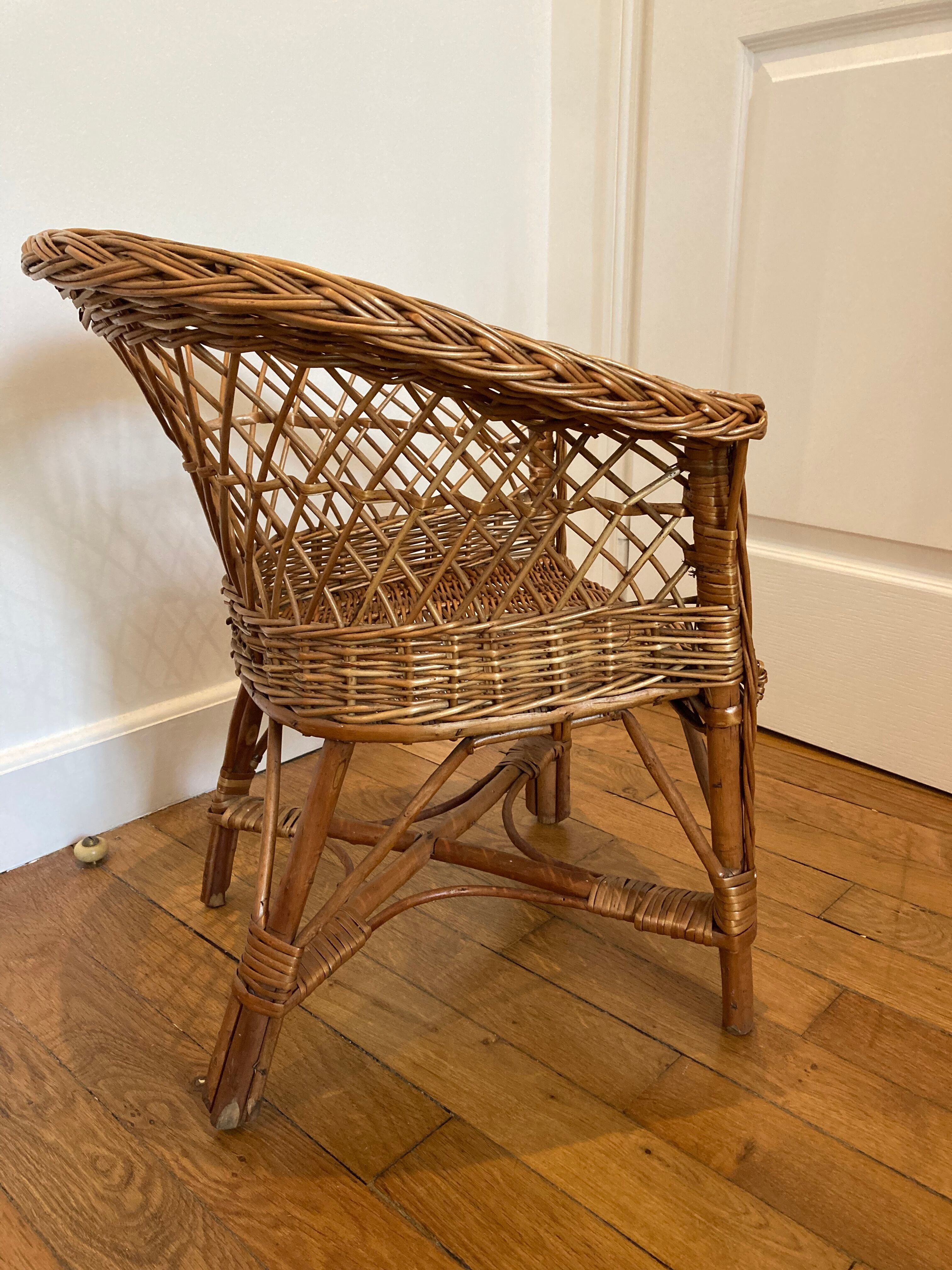 Wicker children's chair