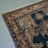 Persian Hand Knotted Wool Hamadan Carpet. Mid 20th Century.
