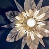 Vintage wall lamp golden leaves