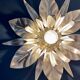 Vintage wall lamp golden leaves
