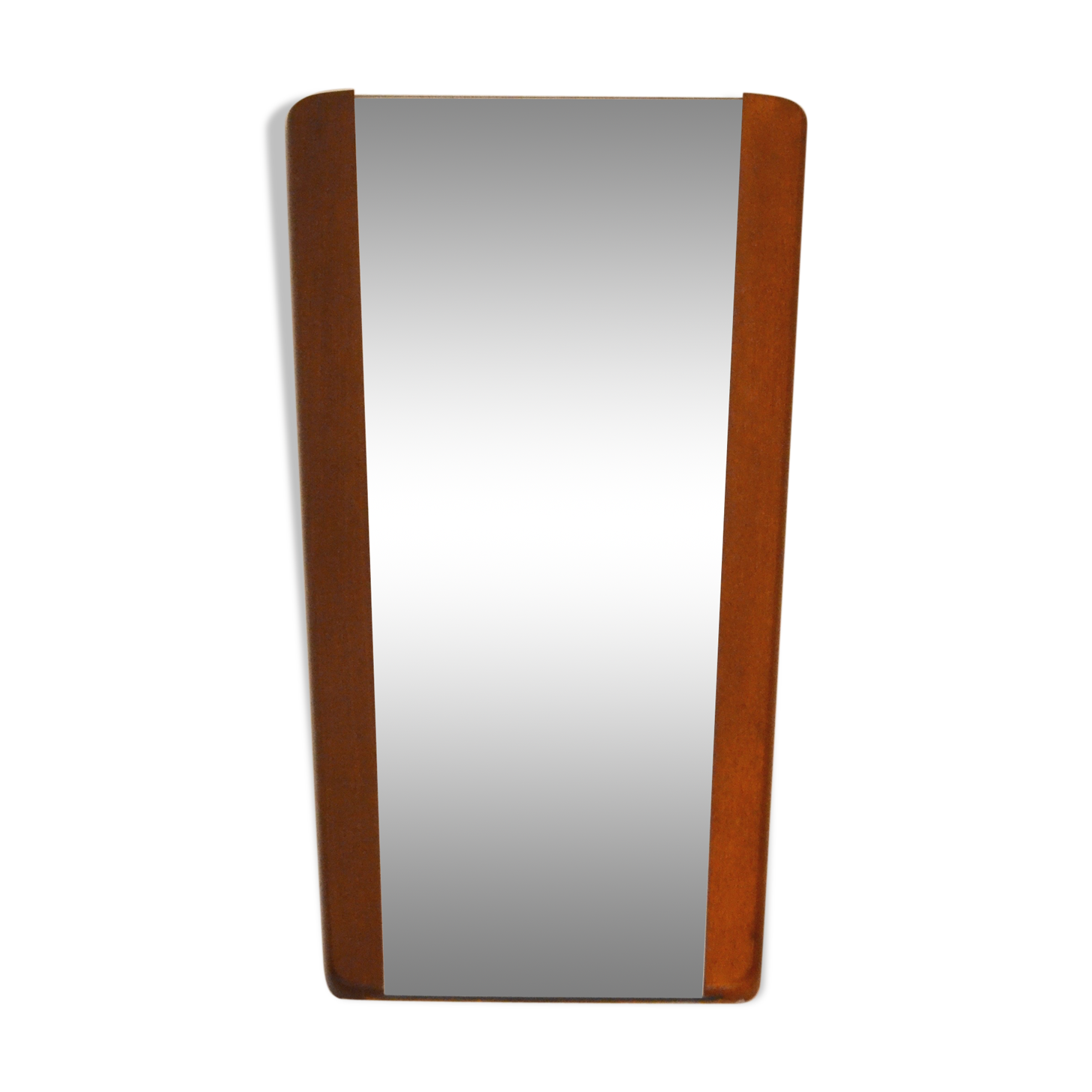Scandinavian teak mirror 79 x 35 cm