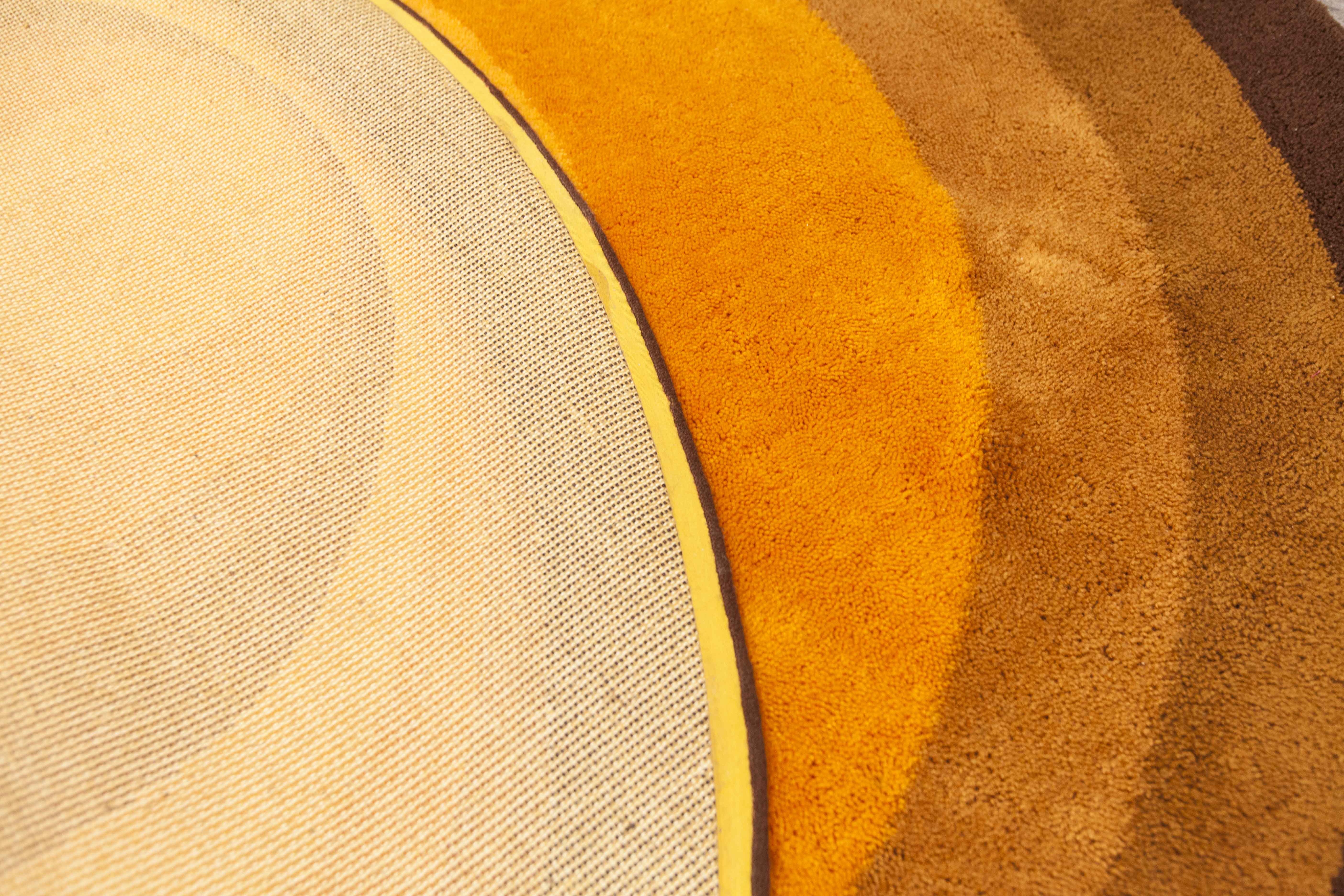 Round carpet 2m Scandinavian Schaeffler model "Atrium" synthetic from 1977
