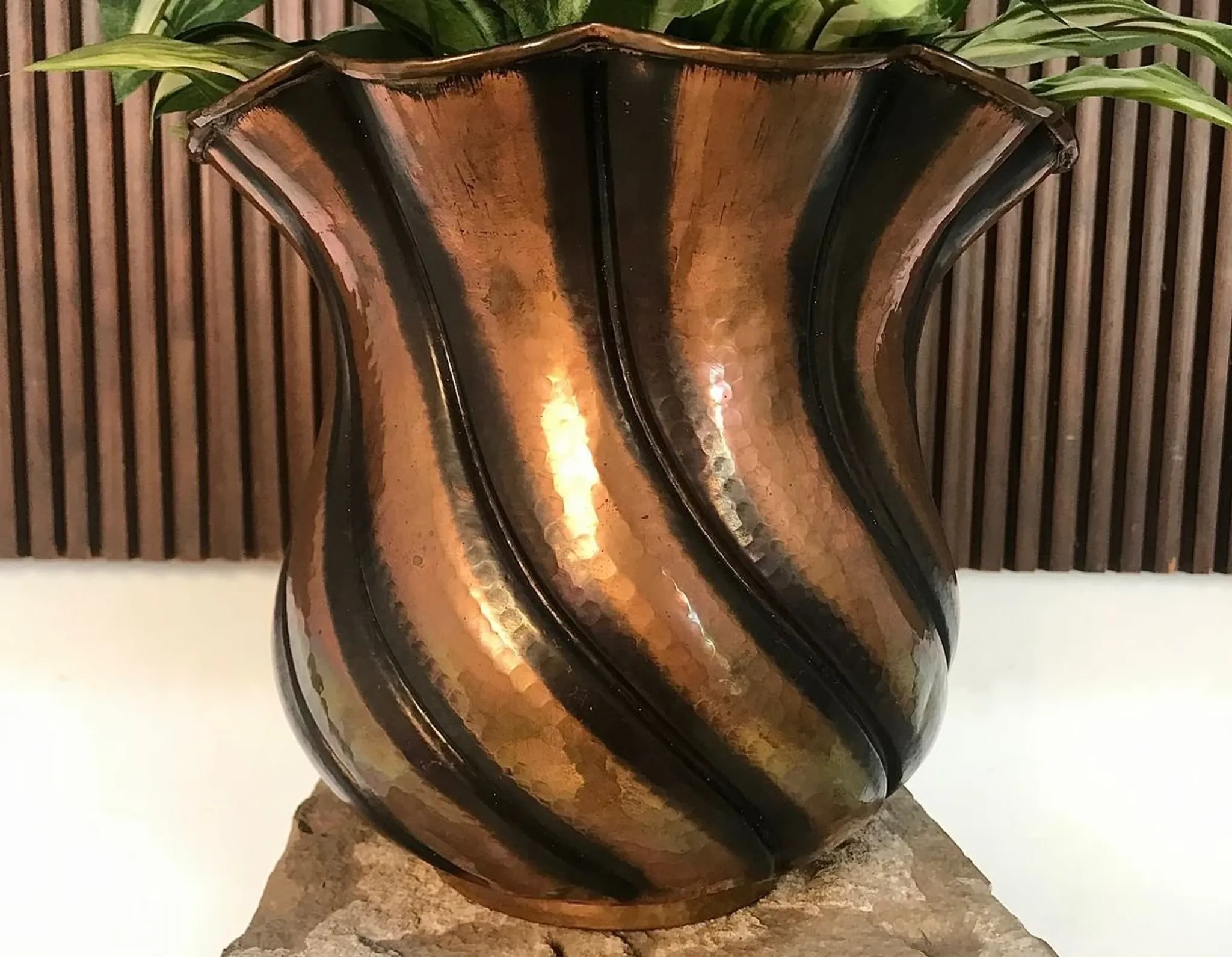 Copper Cachepot by Egidio Casagrande for Borgo Valsugana, Italy 1950s
