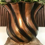 Copper Cachepot by Egidio Casagrande for Borgo Valsugana, Italy 1950s