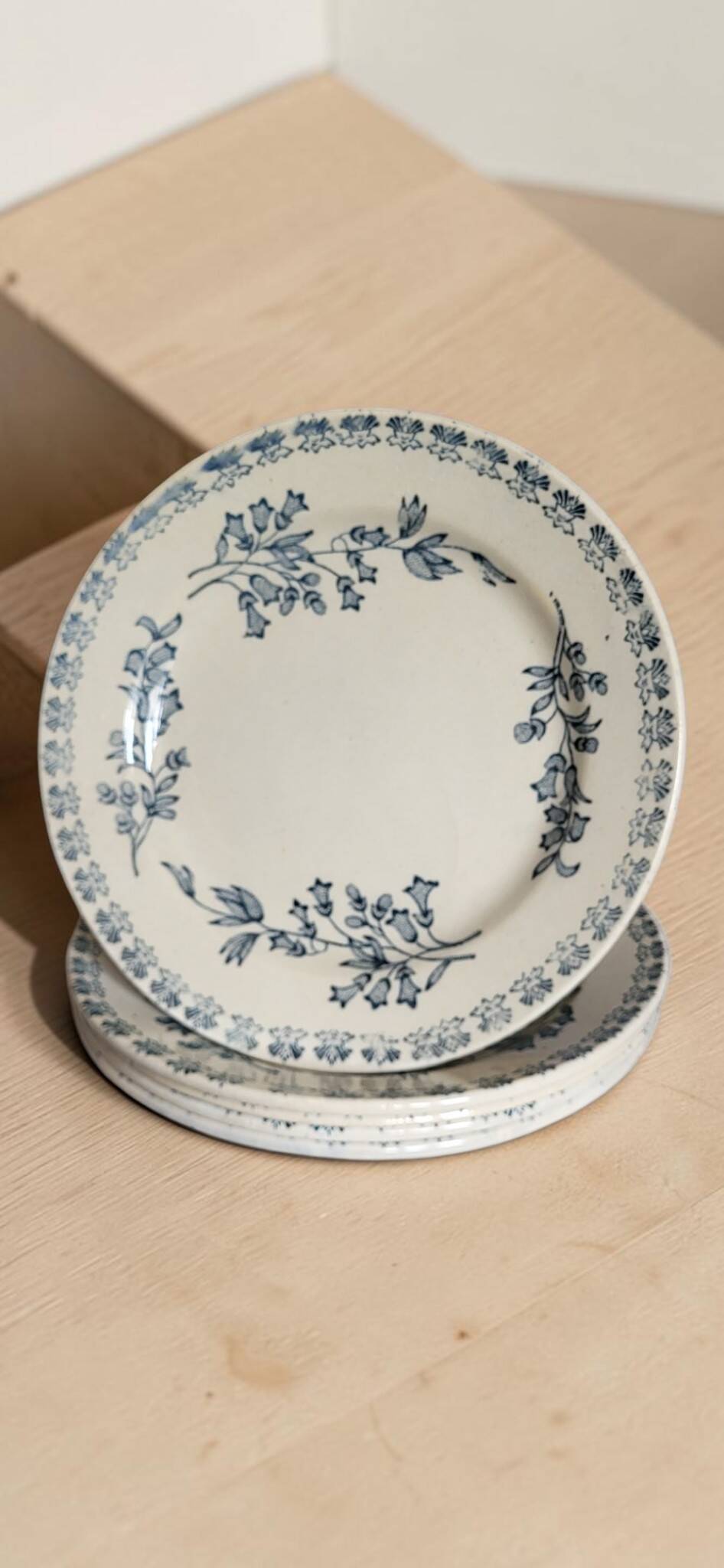 4 earthenware plates, Grigny — "Muguet" model