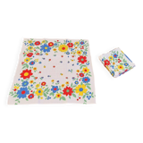 Lot de 8 serviettes de table à fleurs vintage