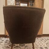 "Cocktail" Armchair 1950 – Compass Legs & Firm Spring Seat