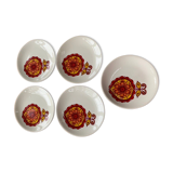 5 plates kg luneville France vintage 1970
