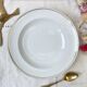 BAVARIA white and gold porcelain deep dish, "Annabell" model -
