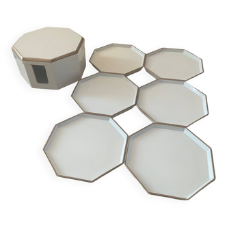 Melarti octagon coaster set 70s