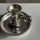 Pair of small antique silver-plated candlesticks D12 H8