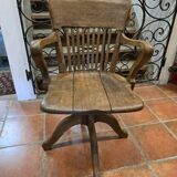 American oak office armchair