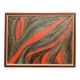 Original Swedish Oil on Canvas – Abstract Expressionist Composition – Vintage & Framed