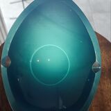 Cendrier ou vide-poche en verre d’art signé – bleu vintage design