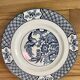 Mismatched blue dessert plates