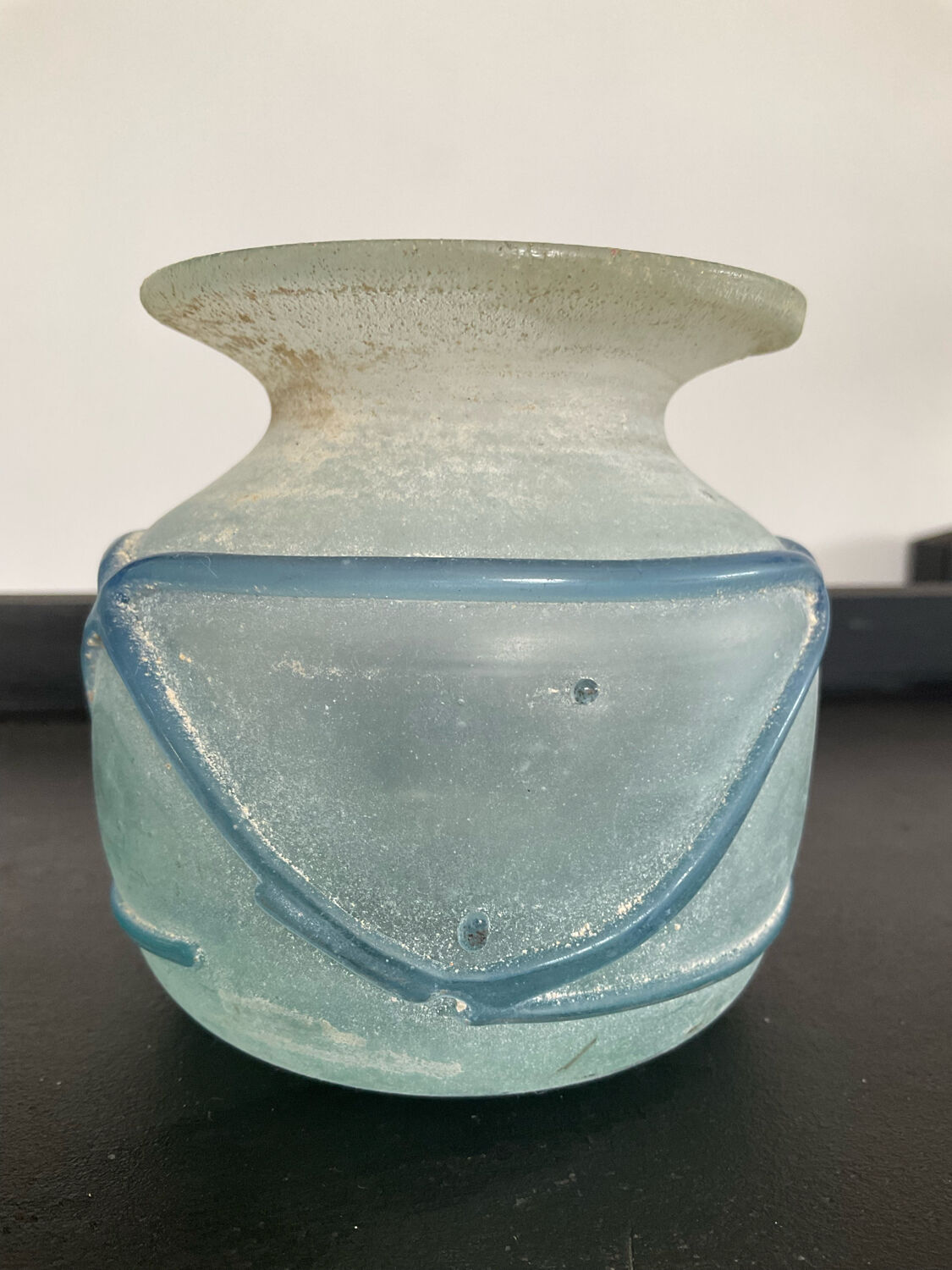 Old vase "Scovo" in Murano glass paste