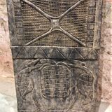 African carved wooden door of the SENOUFO ethnic group in Côte d'Ivoire