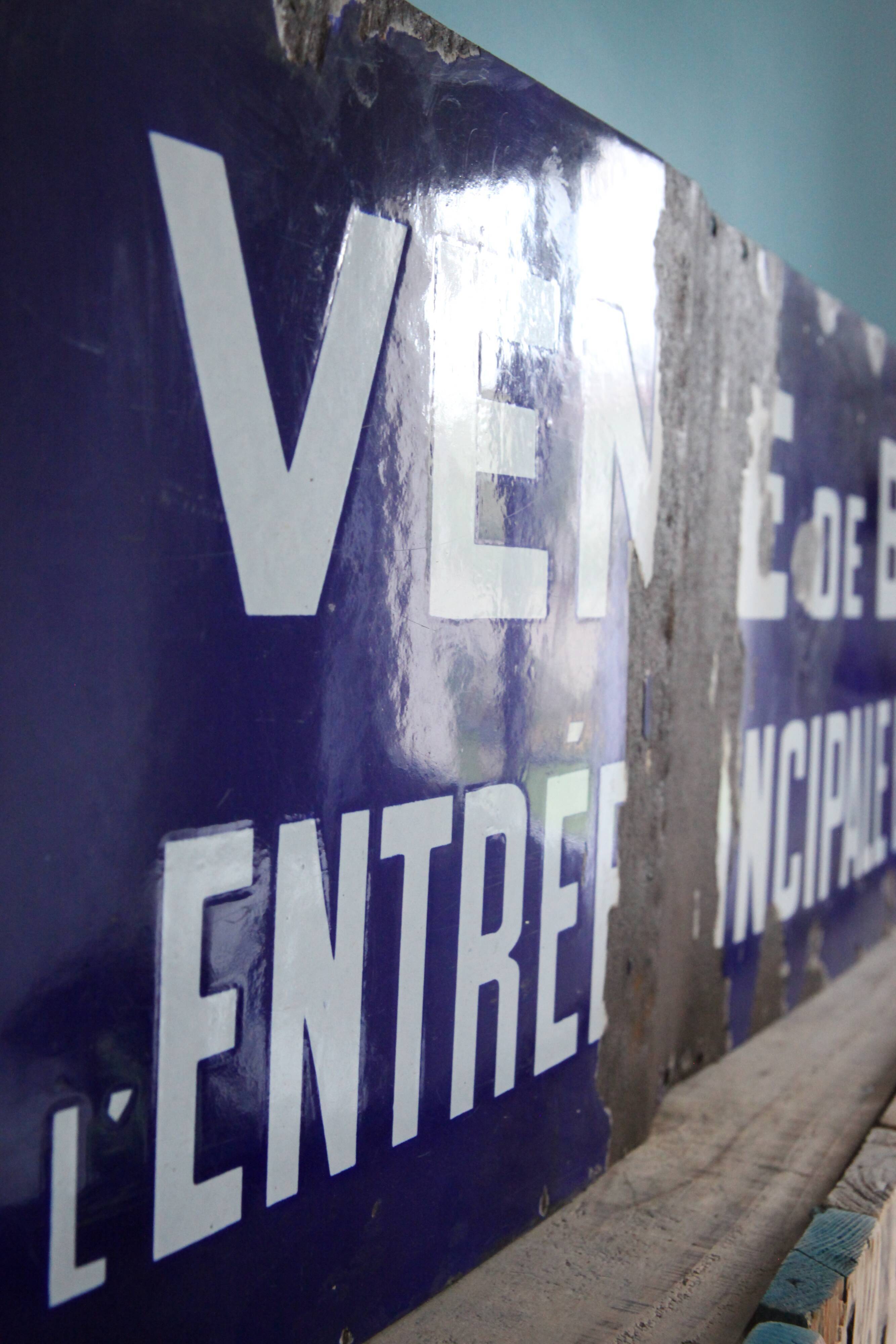 Paris metro enamel plate Boulevard de la Madeleine