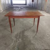 Scandinavian teak table with built-in extension