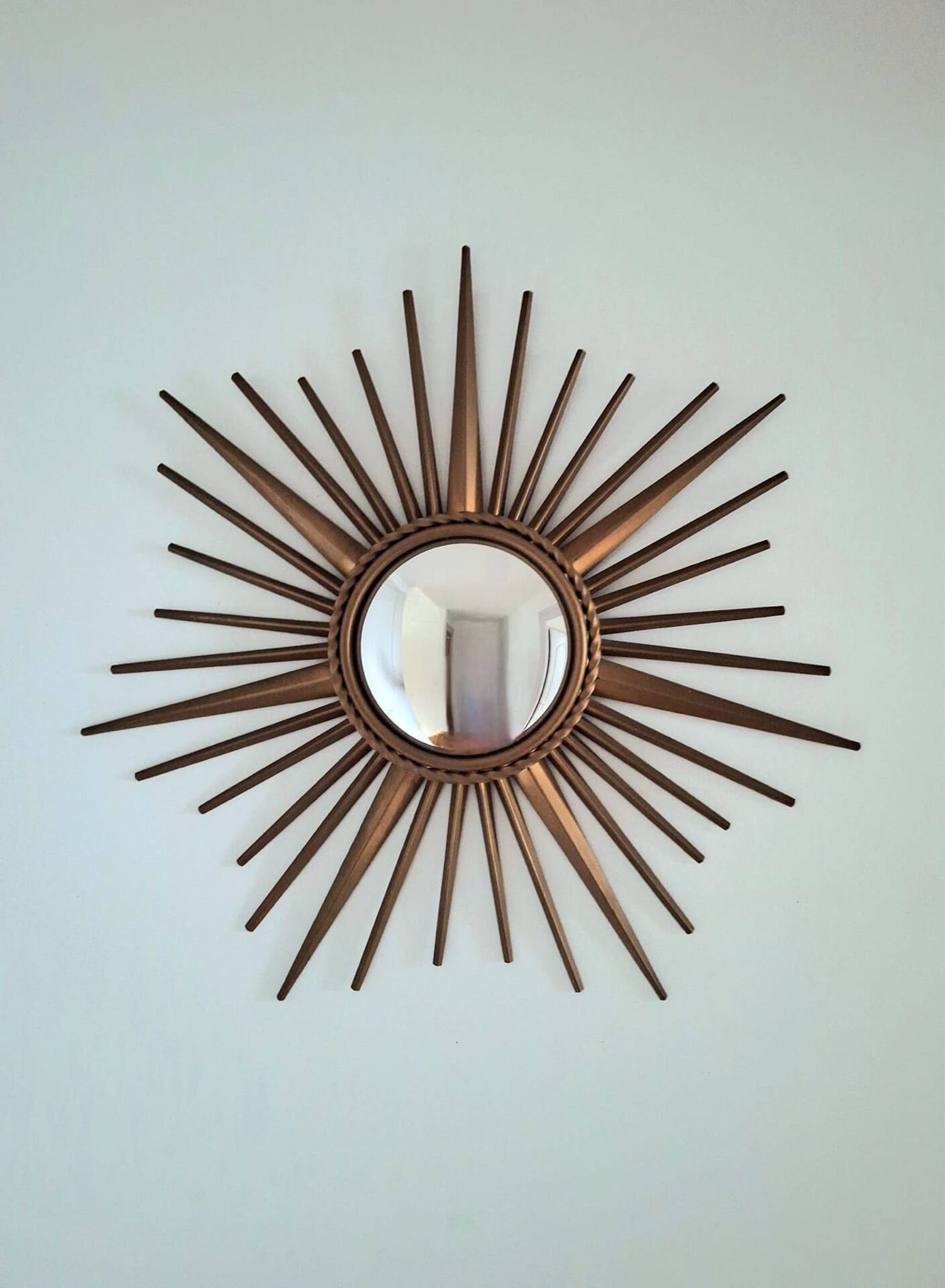 Miroir soleil Chaty Vallauris, œil de sorcière vintage, décoration rét