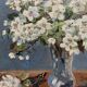 Old painting bouquet flowers