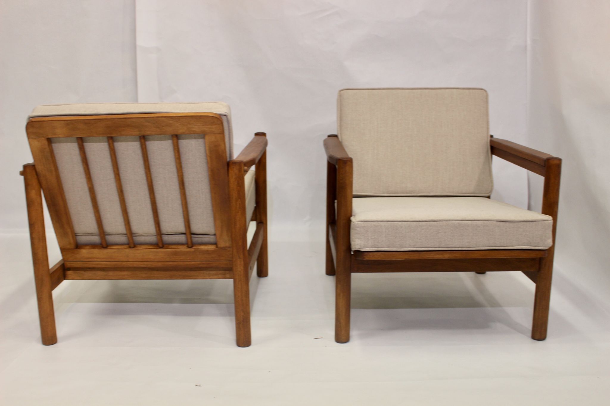Pair of 60s Scandinavian style armchairs