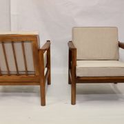 Pair of 60s Scandinavian style armchairs